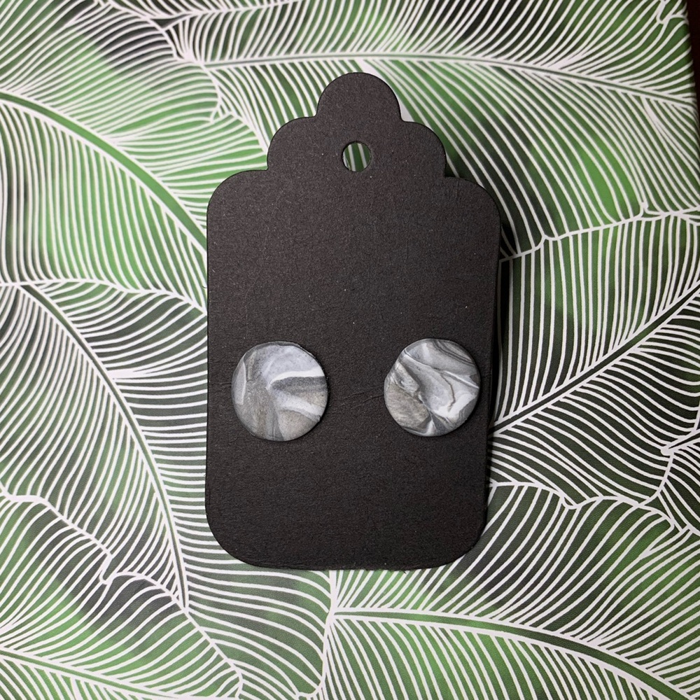 Clay marble earrings